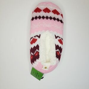 Kate Spade Lounge Slippers Soft Cozy Home Socks Heart Love One Size Plush Womens